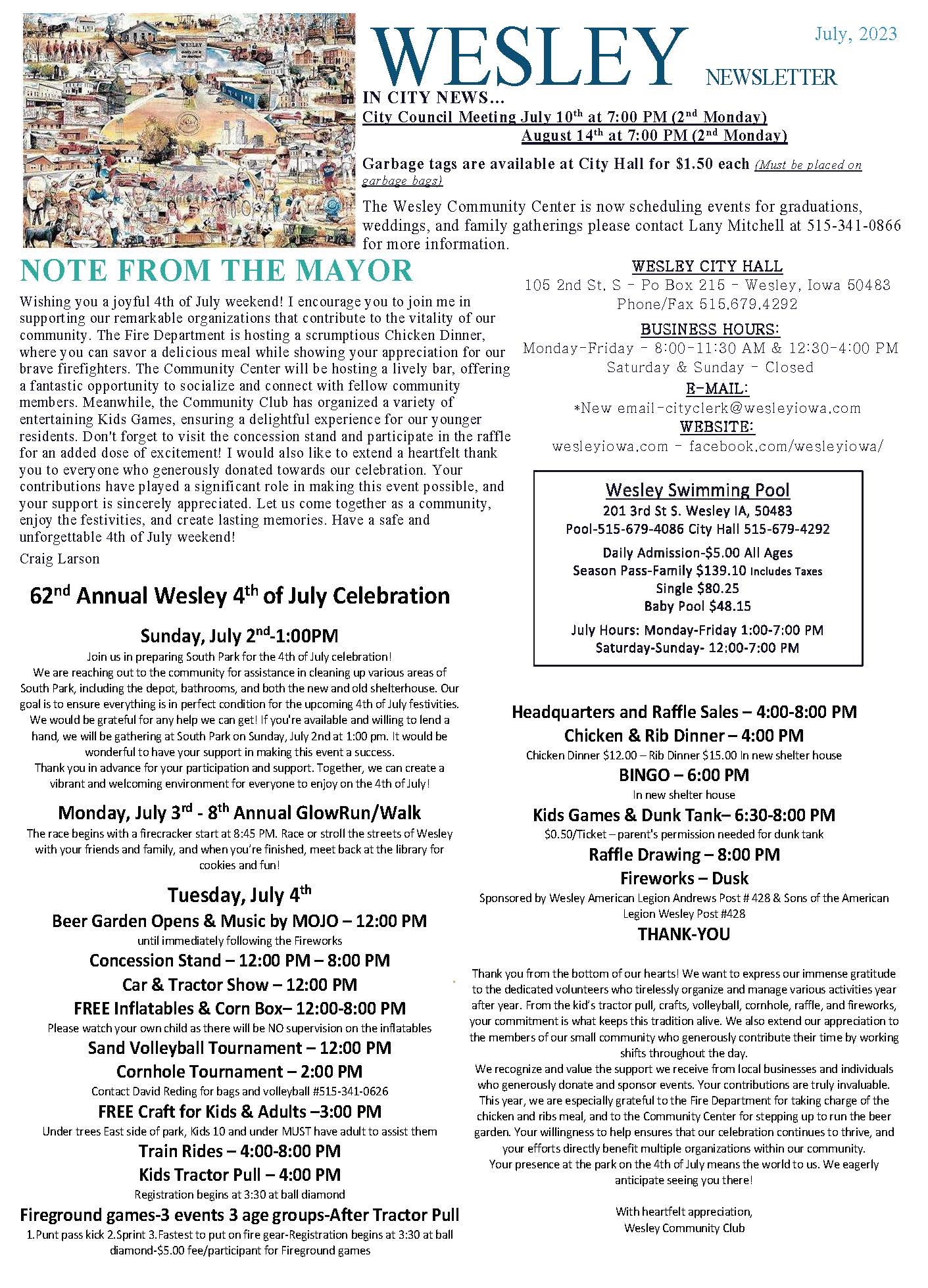 july 2023 newsletter